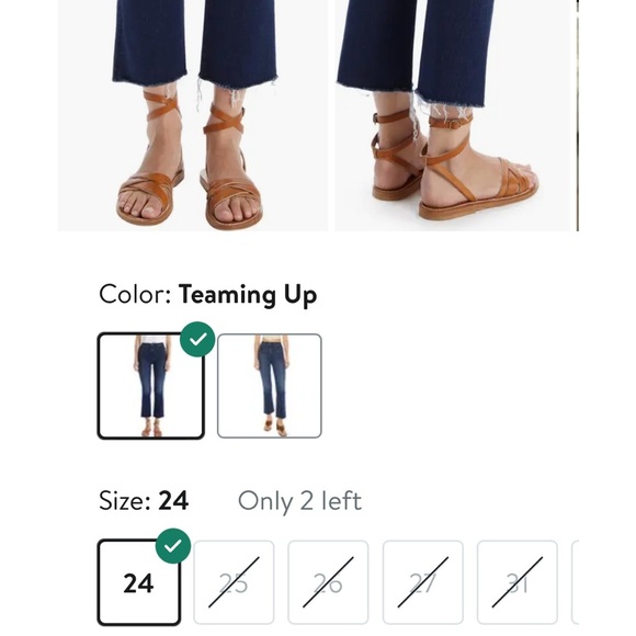 MOTHER The Hustler Ankle Fray Jeans Size 27 NWT - Picture 2 of 12